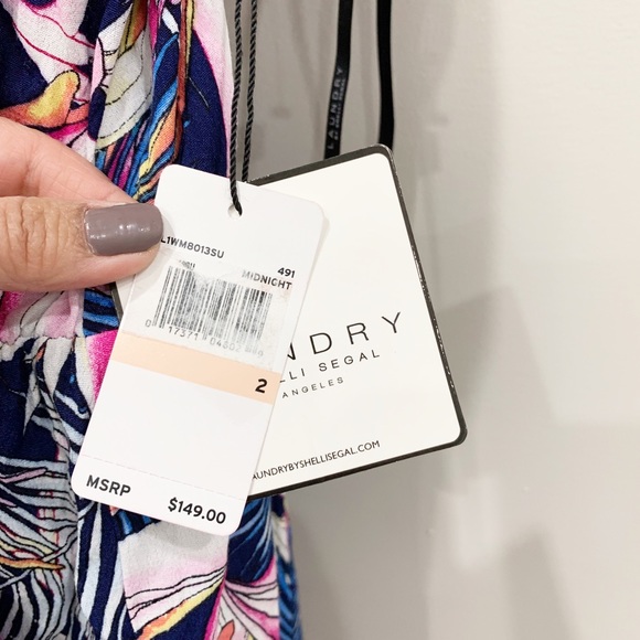 Laundry by Shelli Segal Tropical Print Jumpsuit Size  2 - Picture 6 of 8